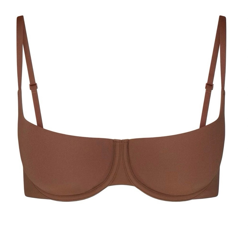 Skims Fits Everybody Lightly Lined Balconette Bra - New - Jasper Brown - 38DDD